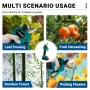 Drillpro 24V Cordless Pruning Shears 30mm Maximum Cutting Diameter with Strong 750W Power 7500mAh Battery for 80-180 Minutes of Work Comes with Extra Blade Sets Efficient Garden Tool
