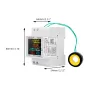 SINOTIMER SDM009 AC40-300V Rail Single-phase Digital Voltage Current Frequency Power Factor Electric Multi-function Measuring Instrument