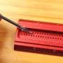 VEIKO TS Imperial 12 to 30 Inch Aluminum Alloy Precision Woodworking Scriber Positioning Marking T Ruler 1/16 Inch Per Hole