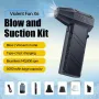 Violent Fan X6 High-Speed Turbofan 140,000 RPM 6000mAh Peak Battery Dual-Function Vacuum Kit Infinite Speed Control 6.0V-8.4V Adjustable Current 3-4 Hours Charging
