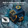 EU US Direct CIGMAN 3x360¡ã CM-701/CM-701SE Nível a laser de linha autonivelante para nivelamento de moldura de parede, bateria recarregável, controle remoto e suporte magnético incluídos, distância de trabalho de 100 pés CM-701/CM-701S