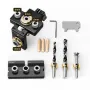 Ganwei 3in1 Punch Locator Aluminum Alloy Woodworking Tool with 0-52mm Clamping Range Engraved Scale Markings Efficient and Convenient Enhance Your Woodworking Projects