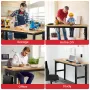 ENJOYWOOD Banco da lavoro da 60 pollici con presa di corrente, capacità di carico di 2000 libbre, tavolo da garage, scrivania, banco da lavoro regolabile in altezza per garage/laboratorio di falegnameria/ufficio/casa