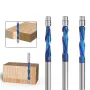 1/4 Inch Shank Premium Carbide Spiral Flush Trim Router Bit Set with Ball Bearings High Durability Versatile Woodworking Tool