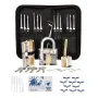 42PCS Stainless Steel Opening Padlock Matching 3 Transparent Practice Locks Quick Opening Padlock Set