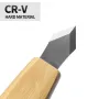Wood Carving Knife CR-V Steel Blade 60° Angle 154mm Total Length Ergonomic Wooden Handle Woodworking Tool
