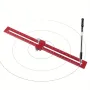 300mm Woodworking Ruler with Slide Stops Adjustable Circular Drawing Ruler Carpenty Square Aluminium Benchmark Ruler Inch and Metric Scale