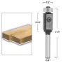 6mm 1/4 Inch 6.35mm Shank 2 Flutes Carbide Insert Flush Trim Router Bit Top Bearing Pattern Bit Woodworking Milling Trimming Knife Edge Milling Cutter for Smooth Finishing