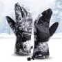 Ski Garden Working Protecitve Gloves Waterproof Breathable Faux Leather Flexible Windproof Ambidextrous Hand Orientation