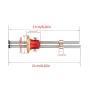 Double shaft Wheel Marking Gauge Wood Scriber Mortise Gauge Woodworking Marking Scribing Solid Bar