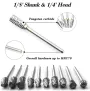 Yeni 10 adet 1/8\ Shank Tungsten Karbür Freze Kesici Döner Alet Burr Çift Elmas Kesme Döner Dremel Aletleri Elektrikli Taşlama