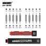 JM-8195 Multifunction Magnetic Precision Screwdriver 10Pcs Drill Bits Strong Magnetic Absorption Square Handle Professional Tools For DIY Home Improvement Projects