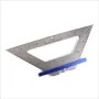 140MM Stainless Steel Inch Woodworking Triangle Ruler Multifunctional Scribing Angle Ruler For DIY