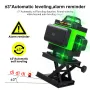 16 Lines 4D Laser Level, Green Laser Line, Self Leveling, Horizontal Lines &360 Degree Vertical Cross with 1/2 Battery for Outdoor