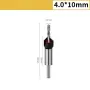 4-in-1 Countersink Drill Bit Set with Low Friction Depth Stop 6.25mm Shank Tungsten Steel Drill Bits 2.8mm 3.2mm 3.5mm 4.0mm Drill Bits for Woodworking Metalworking