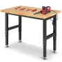 ENJOYWOOD 48 inch Worktable Workbench with Power Outlet 2000 lbs Load Capacity Garage Table Desk Adjustable Height Work Bench for Garage/Wood Shop/Office/Home