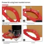 Corner Jig Router Template Corner Routing Guide Quick Jig Router Bit Template with Removable Clip Arc Cutting Auxiliary Tool for Woodworking Routing R10 R20 R30 R35 R40 R50 R60