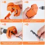 4 st elektrisk borrslipare professionell 11x6x7 cm snabbstål orange plast för litium- och AC-borrar multifunktionsverktyg