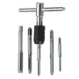 6pcs M3-M8 Tap Drill Set T Handle Ratchet Tap Wrench Machinist Tool With Screw Tap Hand