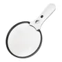 Handheld 135mm Large Lens Magnifying Glass with 10x 20x 45x Magnification LED and UV Light for Reading and Antique Appraisal