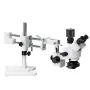 MUSTOOL 3.5X 90X Simul-Focal Double Boom Stand Trinocular Stereo Zoom Stereo Microscope 24MP 4K HDMI-compatible Camera 56 LED Light Microscopie