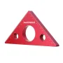 ENJOYWOOD Righello per falegnameria, squadra, angolo retto, triangolo, righello per altezza, scala metrica e imperiale, strumento di misurazione in lega di alluminio