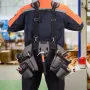 12 Pockets Tool Bag Belt 1 Hammer Holder Ergonomic Design High Durability Polyester Nylon for Electricians Carpenters Mechanics Gardeners