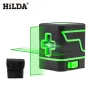 HILDA Laser Level 2 Lines Green Light Mini Самовыравнивающийся горизонтальный и вертикальный крест Супермощный лазерный луч Line