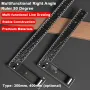 Multifunctional Right Angle Ruler High Carbon Steel 1.5mm Thickness Aluminum Handle 300mm/400mm for Woodworking and Construction