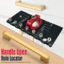 35mm Hinge Punch Locator Hinge Jig Cabinet Hardware Jig Shelf Pin Drill Guide Aluminum Alloy Hole Opener for Door Concealed Installation Household Tools
