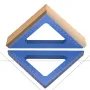 45 Degree Aluminum Alloy Angle Ruler Imperial And Metric Triangle Ruler for Carpenter Workshop Woodworking Square Measuring Tool