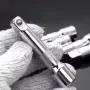 4PCS 1/4 Inch Extension Rod Set Chrome Vanadium Steel 6.3mm Socket Wrench Quick Auto Repair Tools 150mm 100mm 75mm 50mm