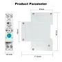 2Pcs Smart WiFi Circuit Breaker with Remote Control Voice Activation Adjustable Over Current Protection Energy Metering Easy Installation for Efficient Home Power Management