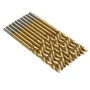 Drillpro 50PCS 1/1.5/2/2.5/3mm HSS Titanium Coated Twist Drill Bits High Speed Steel Drill Bit Set