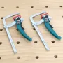 2PCS Aluminum Alloy Quick Ratcheting Table Clamp Rail Clamp for MFT Table and Guide Rail System 60mm Throat Depth 120-300mm Clamping Range for Festool Makita DeWalt Guide Rail