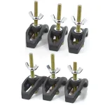 6PCS CNC Arcuate Press Plate Clamps Engraving Machine T Track Hold Down Clamps Fixture Fastening Platen Router Woodworking Accessories for Milling Machine