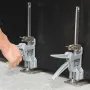 ADET 12 İnç Ağır Hizmet Tipi Emek Tasarrufu Sağlayan Kol Kolu Krikosu Çok Yönlü Alçıpan Kaldırma Duvar Fayansı Bulucu ve Ayarlanabilir Yükseklik 0-145mm 440 Lbs Kaldırma Kapasiteli Ahşap İşleme Kelepçesi