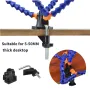 Bench Vise Table Clamp Soldering Station With 5Pc Flexible Arms Soldering Iron Holder Pcb Welding Repair Third Hand Tool