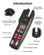 BSIDE U6 Digital Clamp Fork Multimeter AC/DC Voltage Current Tester with Infrared Temperature Measurement & Safety Features