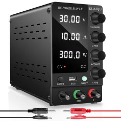 KUAIQU SPS-C Series Adjustable Voltage Power Supply Precision Control from 0-120V Voltage and 0-10A Current Superior Load Stability Detailed Digital Display Compact Design Ideal for Electronics Testing and Servicing