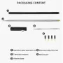 100W 20M-6M Band Shortwave Portable Antenna GP Antenna Vertical Tie Rod Antenna for HAM Radio