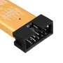Geekcreit? 3.3V 5V XTW ST-LINK V2 STM8 / STM32 シミュレータプログラマーダウンローダーデバッガー 500MAヒューズ短絡保護アルミ合金Uディスクシェル 20cmデュポンワイヤー付き