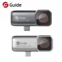 Câmera térmica com foco automático Guide MobIR 2S 256x192, infravermelho de alta resolução, USB tipo C, portátil, leve, medição de temperatura em tempo real para telefone, cinza/prata