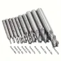 10 ADET 4 Kanallı Freze Uçları 2-12mm Düz Freze Kesici Düz Şaftlı Matkap Uçları Ahşap / Çelik / Titanyum için