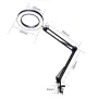 DANIU Flexible Desk Large 5X USB LED Magnifying Glass 33cm+33cm Bracket 3 Colors Illuminated Magnifier Lamp Loupe