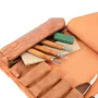 Carving Knife Set 12PCS Wood Handle High-Quality Carbon Steel Blades with Leather Roll and Sharpening Kit for Woodworking Sculpting and Whittling