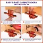 Cabinet Door Mounting Jig Support Arm and Clamp Integrated Aluminum Alloy Body Heavy Duty Tool for Cabinets with Face Frame or Frameless Supports Positions Levels