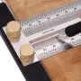 Drillpro 200/300/400mm Stainless Steel Precision Marking T Ruler Hole Positioning Measuring Ruler Woodworking Scriber Scribing Tool