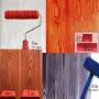 Ensemble de 6 outils de veinage du bois, rouleau de peinture imitation bois avec poignées en plastique et caoutchouc, pour créer des effets de bois réalistes pour la décoration murale