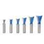 LAVIE 6pcs 12mm 1/2\ 1/4\ Shank Dovetail Router Bits Set 14 Degree Joint Router Bit Woodworking Engraving Bit Milling Cutter for for Making Boxes Drawers Chests